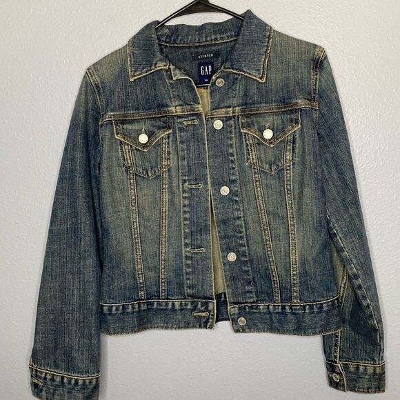 Gap Distressed Denim Jean Jacket Size XS - Picture 1 of 9